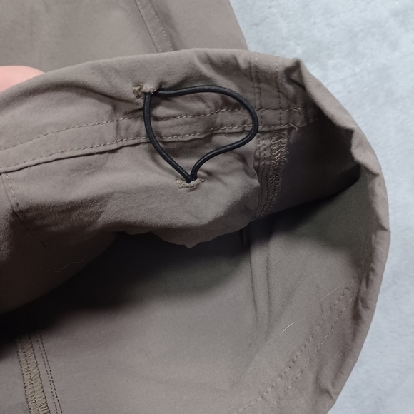 L.L.Bean Women's Nylon Hiking Pants 12 Taupe Adjustable Hem Cozy Outdoor Travel - Picture 7 of 11